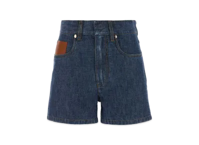 FENDI Women's Chambray Denim Shorts "Blue"