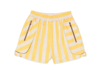 FENDI Women's Pequin Striped Shorts "Yellow"