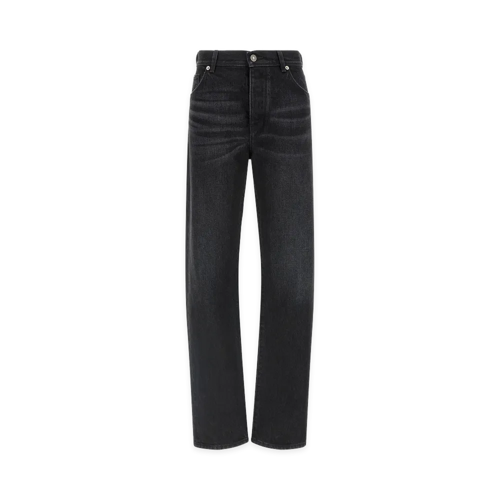 FENDI Women's Stitching Jeans with Visible Thread "Black/Yellow"