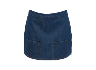 FENDI Women's FF Reverse Denim Skirt "Blue"