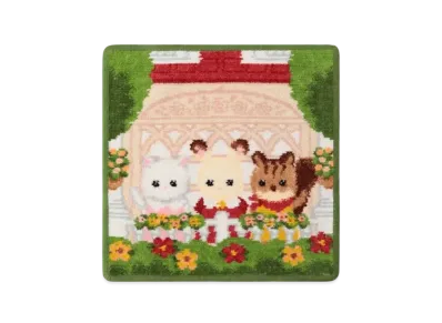 FEILER x SYLVANIAN FAMILIES Handkerchief "Medium Green/Dark Green"