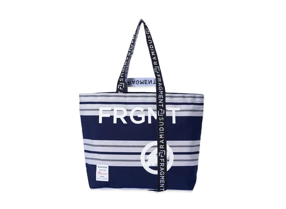 FRAGMENT x RAMIDUS TOTE BAG (L) "Navy Grey"