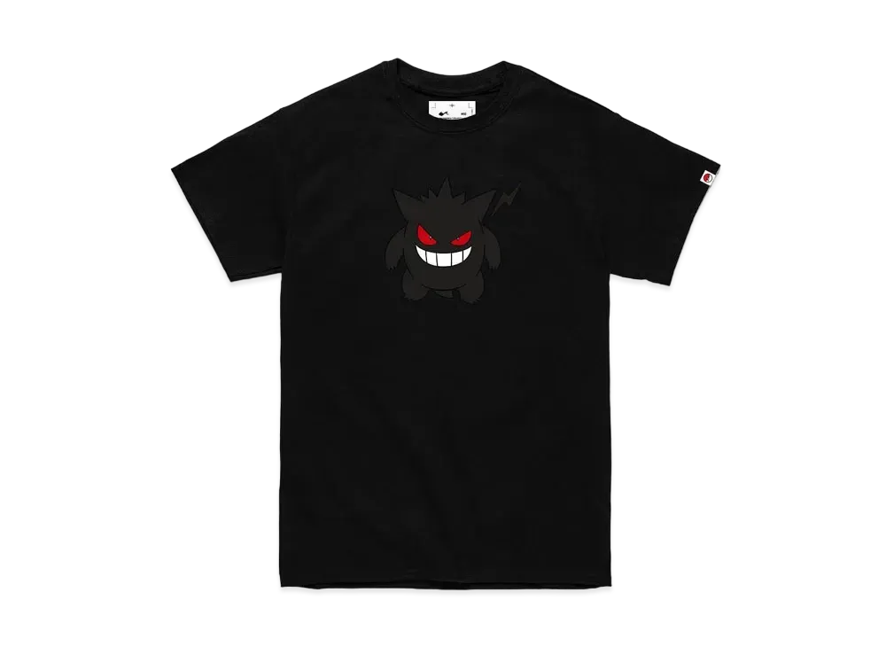 FRAGMENT x POKEMON THUNDERBOLT PROJECT GENGAR REFLECTOR T-SHIRT "Black"