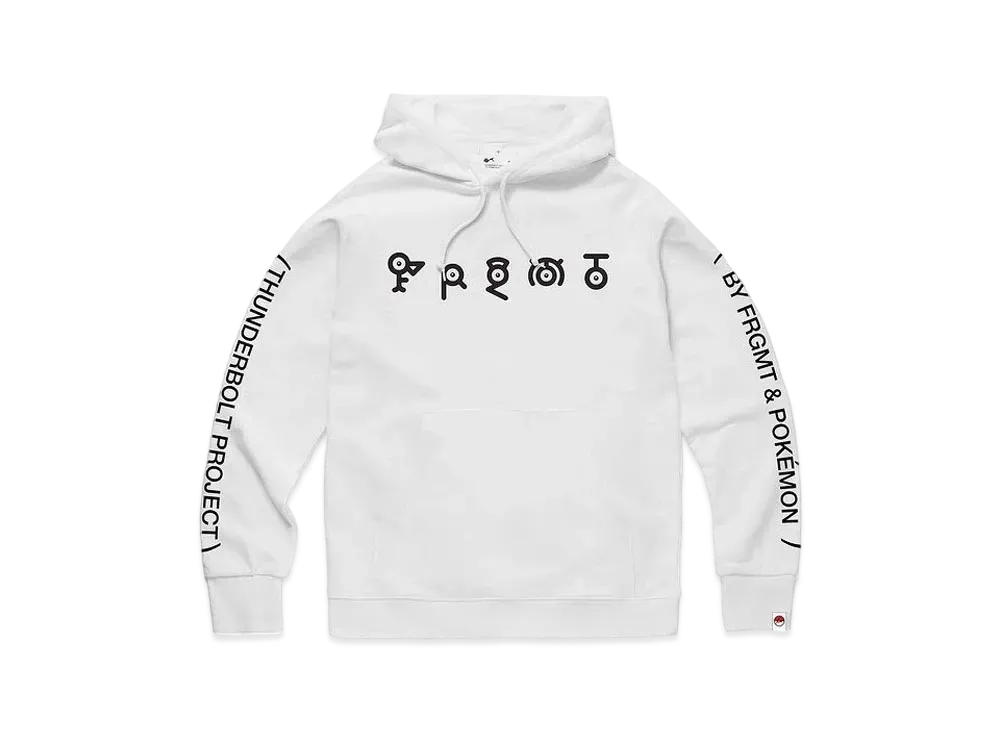 FRAGMENT x POKEMON THUNDERBOLT PROJECT UNOWN HOODIE "White"
