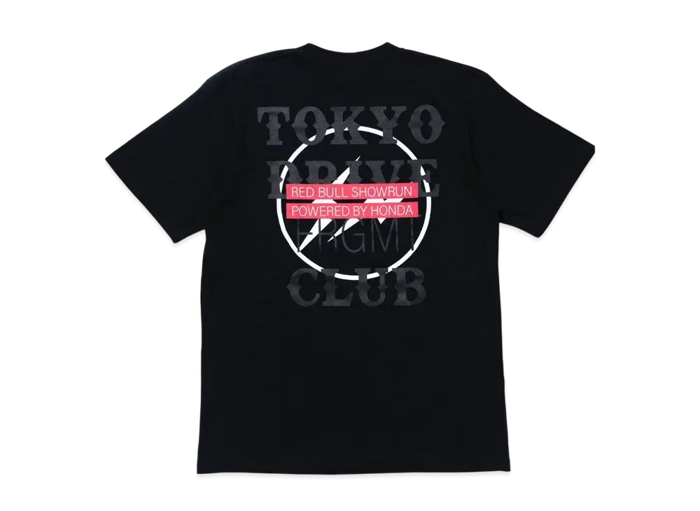 FRAGMENT x Red Bull x HONDA x TokyoDriveCarClub Tee "Black Red"