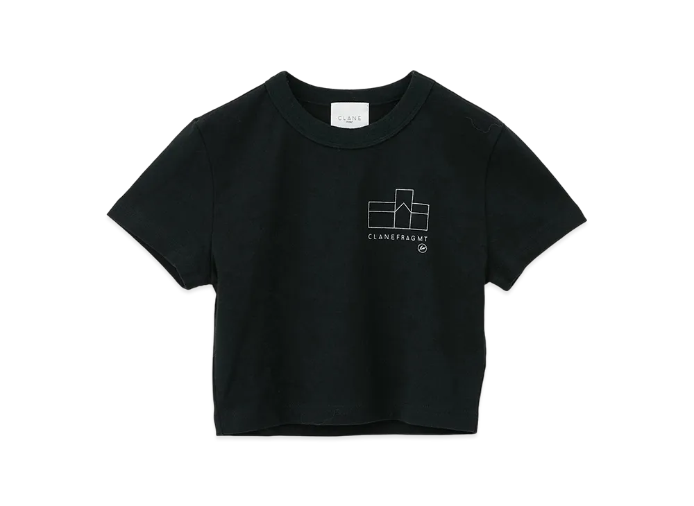 FRAGMENT x CLANE Cropped Tee "Black"