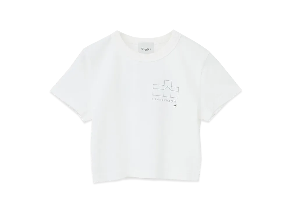 FRAGMENT x CLANE Cropped Tee "White"