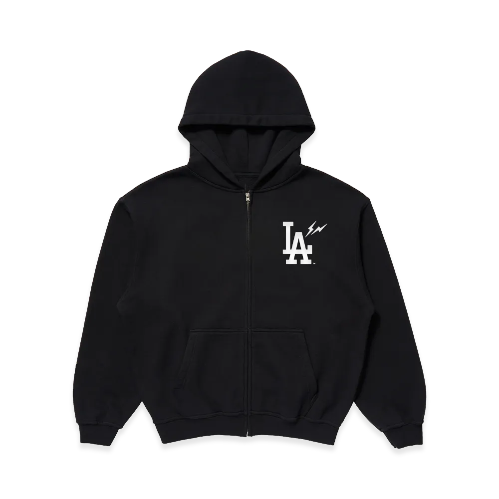 FRAGMENT ComplexCon 2026 x Los Angeles Dodgers Arch Logo Heavyweight Zip-Up Hoodie "Black"