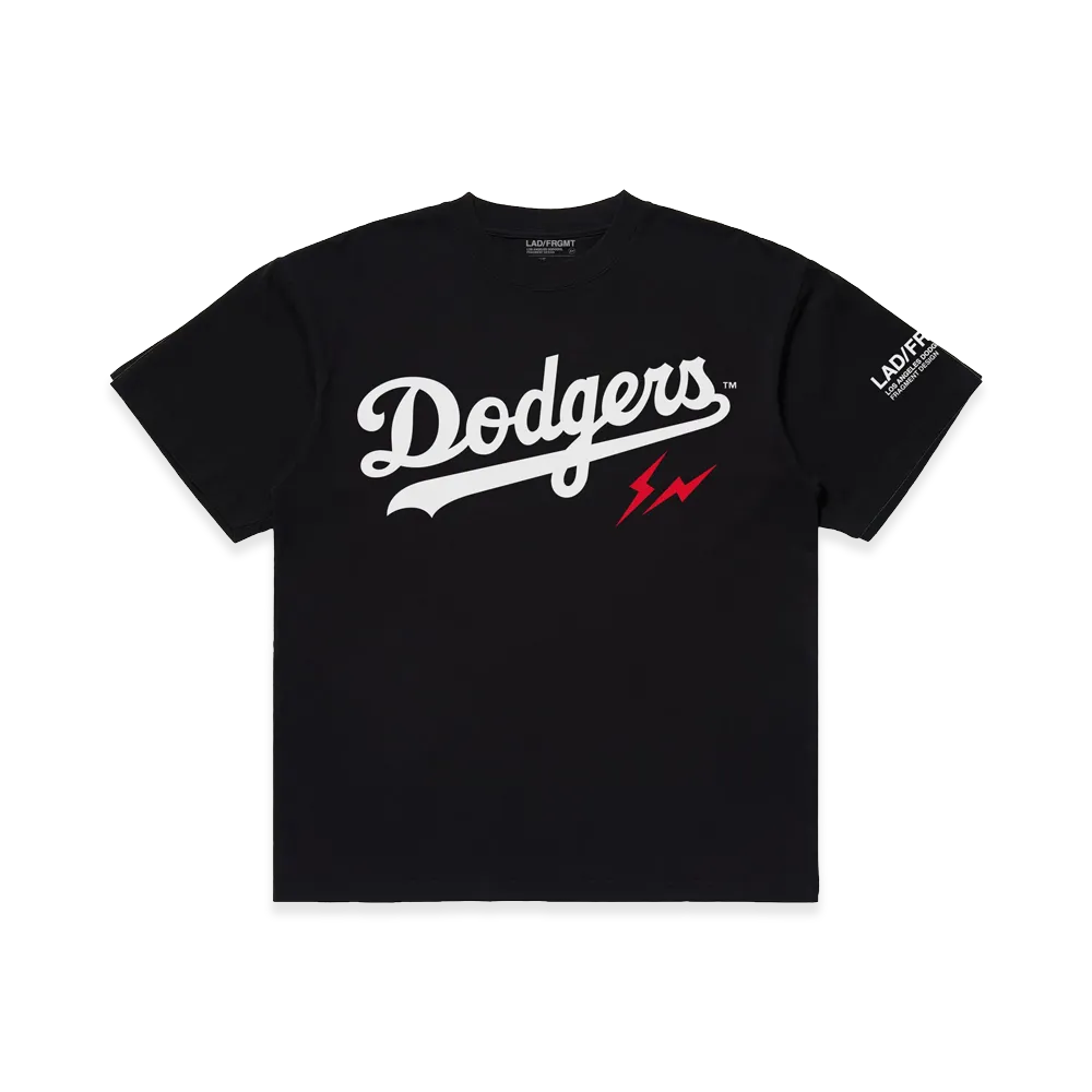 FRAGMENT ComplexCon 2026 x Los Angeles Dodgers Script Bolt Heavyweight Tee "Black"