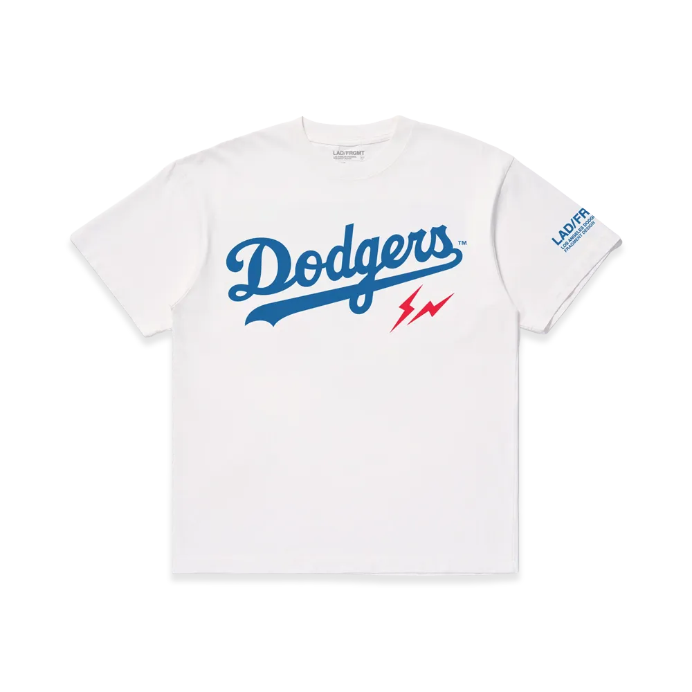 FRAGMENT ComplexCon 2026 x Los Angeles Dodgers Script Bolt Heavyweight Tee "White"