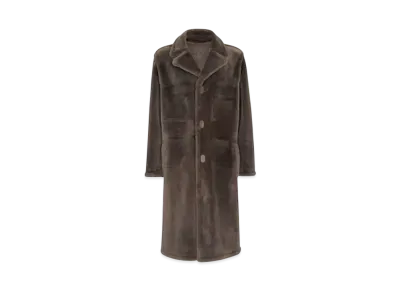FENDI Men's Coat Shearling "Gray"
