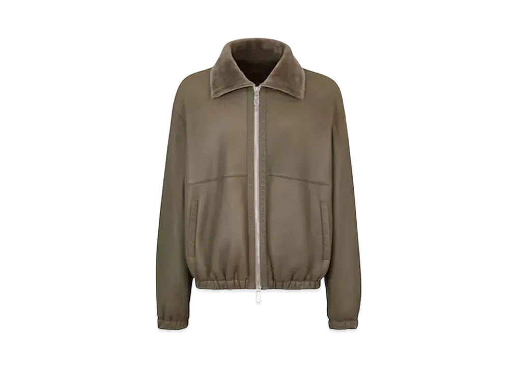 FENDI Men's Blouson Shearling "Gray"