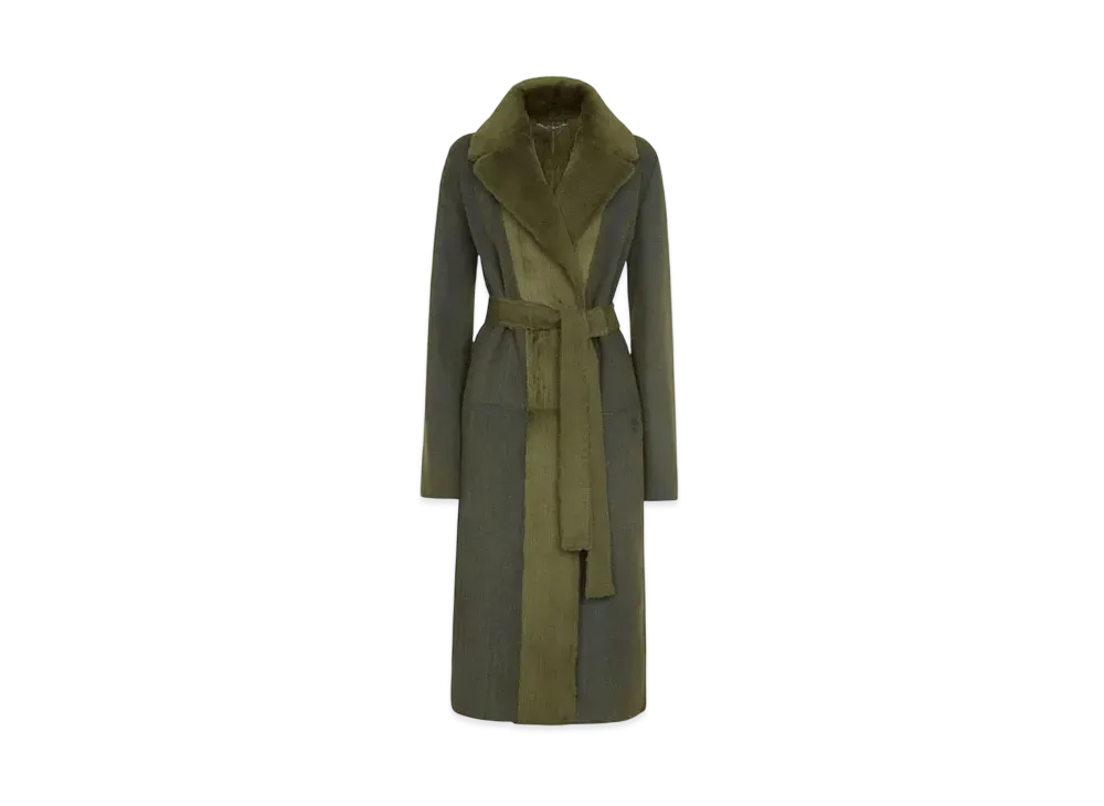 FENDI Women's Sheepskin Coat "Green"