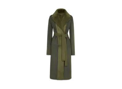 FENDI Women's Sheepskin Coat "Green"