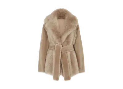 FENDI Women's Sheepskin Coat "Beige"