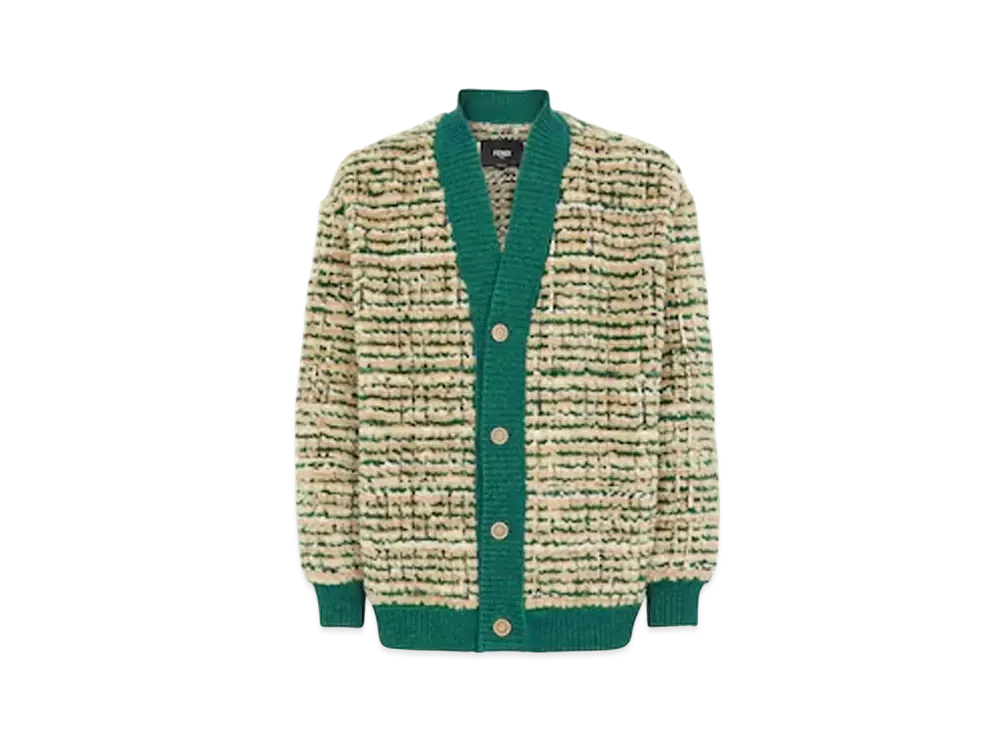 FENDI Men's Cardigan Leather & Mink "Green"