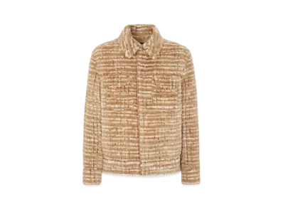 FENDI Men's Jacket Leather & Mink "Brown"