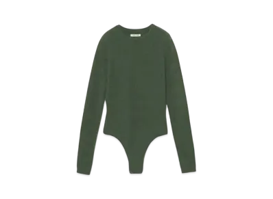FUMIKA UCHIDA Cashmere Crew-neck Bodysuit "Evergreen"