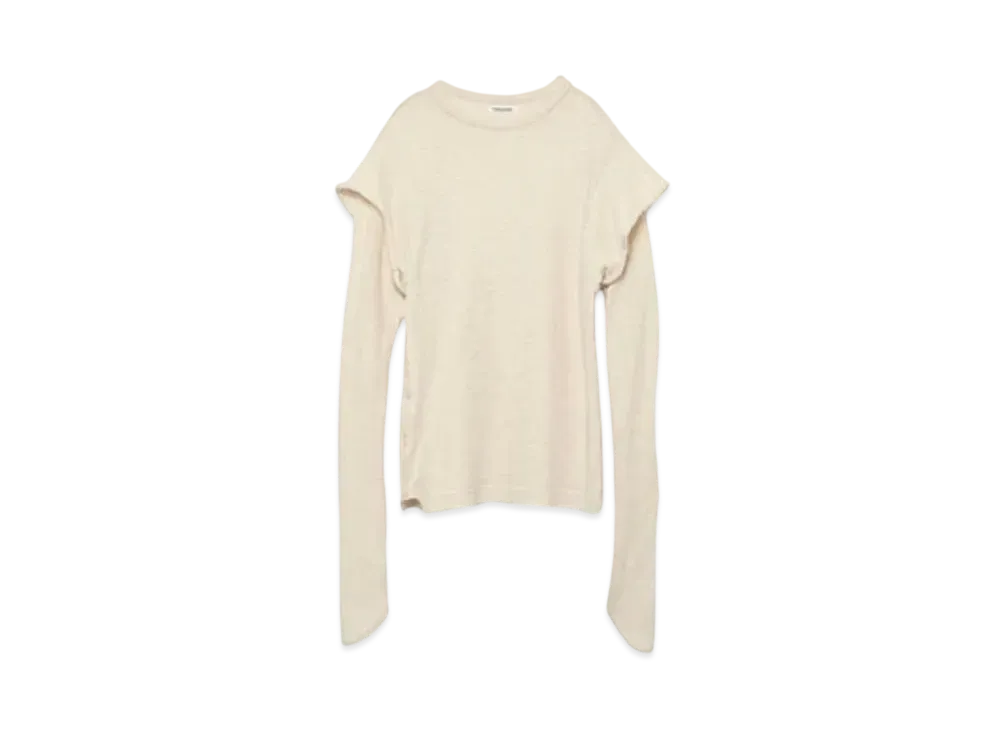 FUMIKA UCHIDA Gauze Jersey Double Sleeve Top "Kinari"