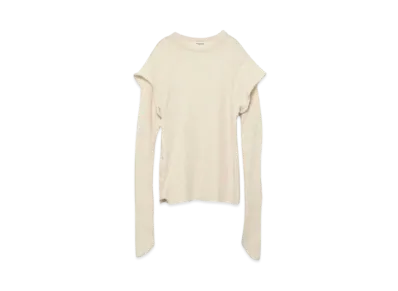 FUMIKA UCHIDA Gauze Jersey Double Sleeve Top "Kinari"
