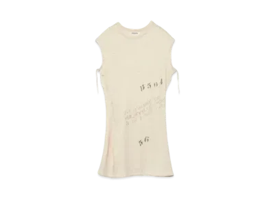FUMIKA UCHIDA Gauze Jersey Stencil Sleeveless Top "Kinari"