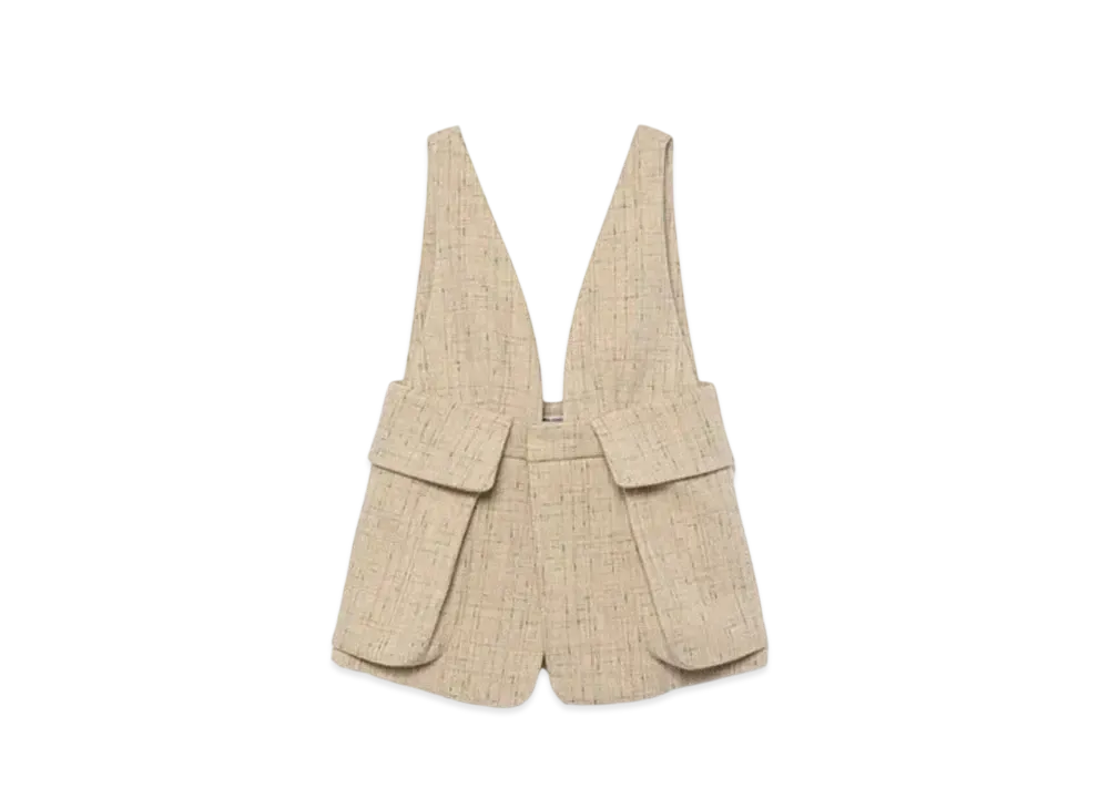 FUMIKA UCHIDA Splashed Pattern Bralette Top "Oatmeal"