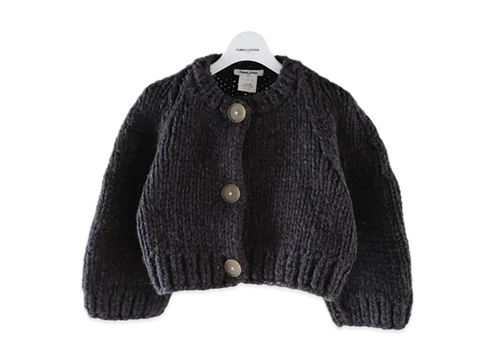 FUMIKA UCHIDA Hand Knitted Cardigan "Charcoal"