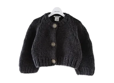 FUMIKA UCHIDA Hand Knitted Cardigan "Charcoal"