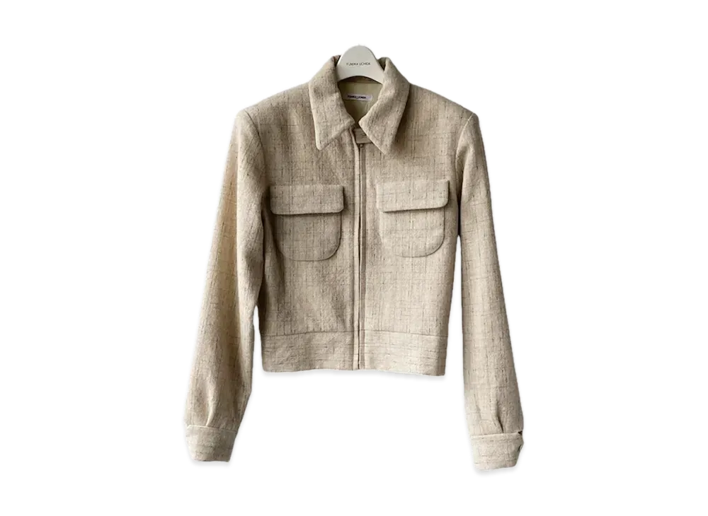 FUMIKA UCHIDA Splashed Pattern Zip-up Blouson "Oatmeal"