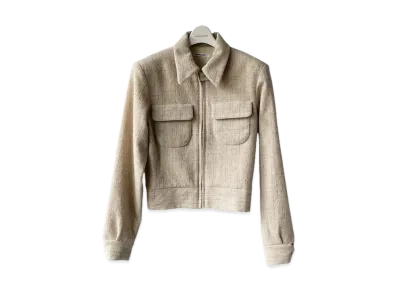 FUMIKA UCHIDA Splashed Pattern Zip-up Blouson "Oatmeal"