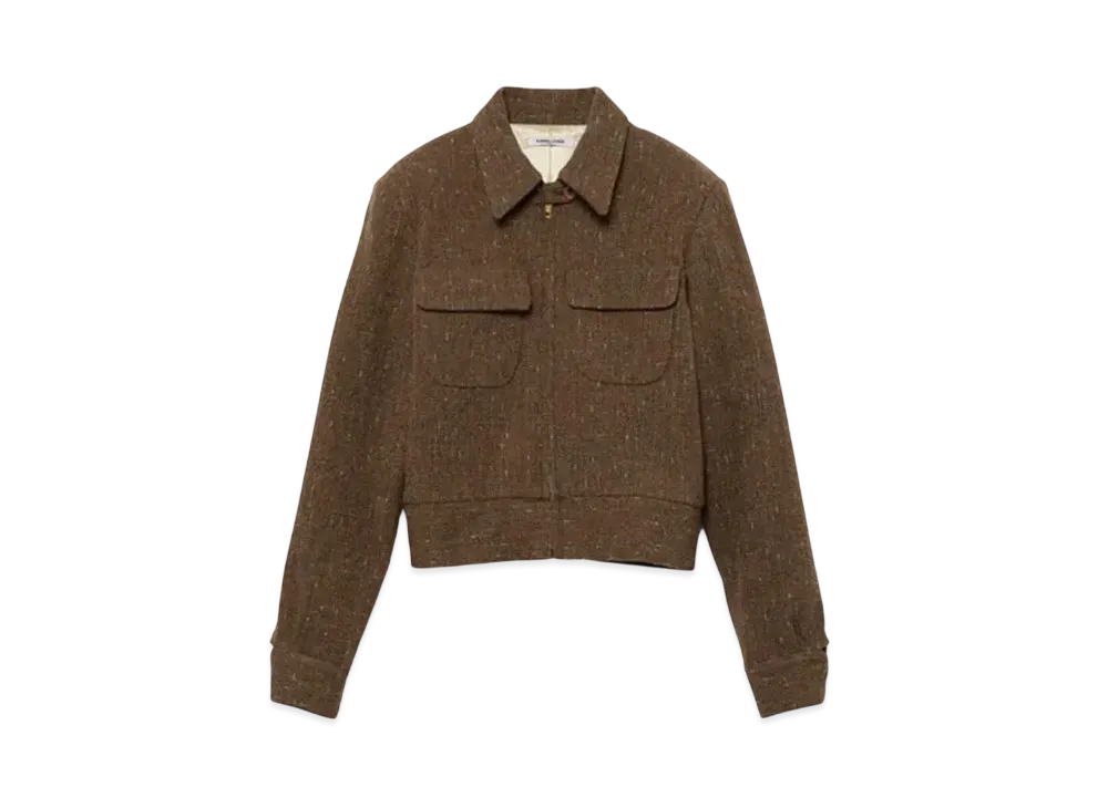 FUMIKA UCHIDA Splashed Pattern Zip-up Blouson "Brown"