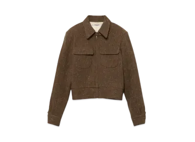 FUMIKA UCHIDA Splashed Pattern Zip-up Blouson "Brown"