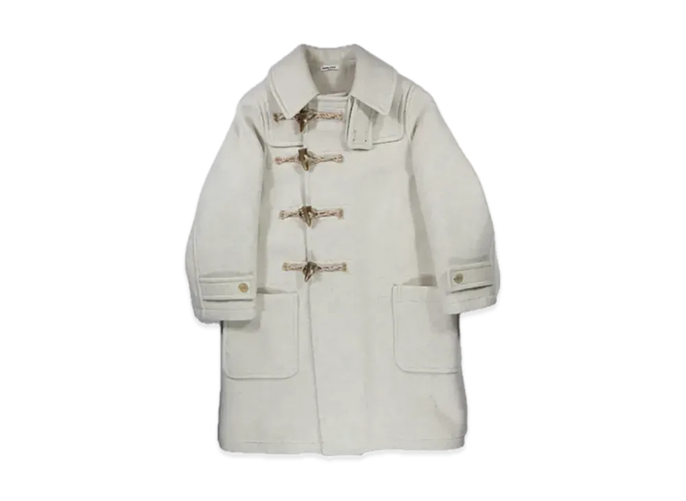 FUMIKA UCHIDA Melton Duffle Coat "Oyster"