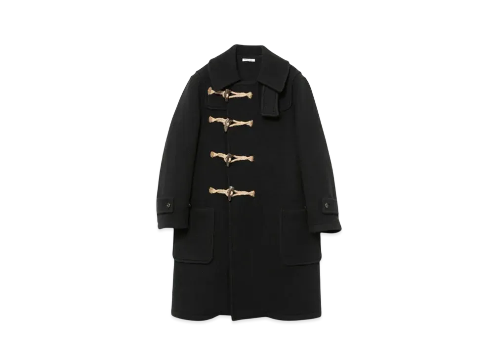 FUMIKA UCHIDA Melton Duffle Coat "Black"