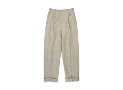 FUMIKA UCHIDA Splashed Pattern Wide Tapered Pants "Oatmeal"