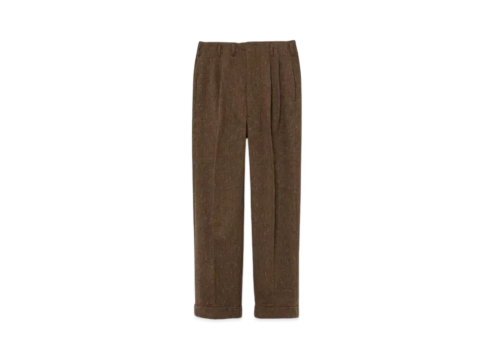 FUMIKA UCHIDA Splashed Pattern Wide Tapered Pants "Brown"