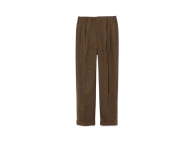 FUMIKA UCHIDA Splashed Pattern Wide Tapered Pants "Brown"