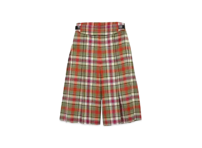 FUMIKA UCHIDA Tartan Plaid Belted Pantacourt "Plaid Ivory"