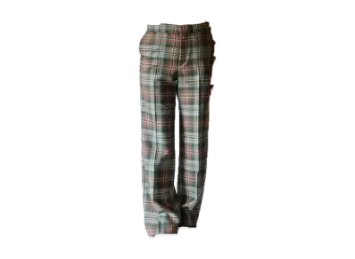 FUMIKA UCHIDA Tartan Plaid Adjustable Belted Pants "Plaid Moss"