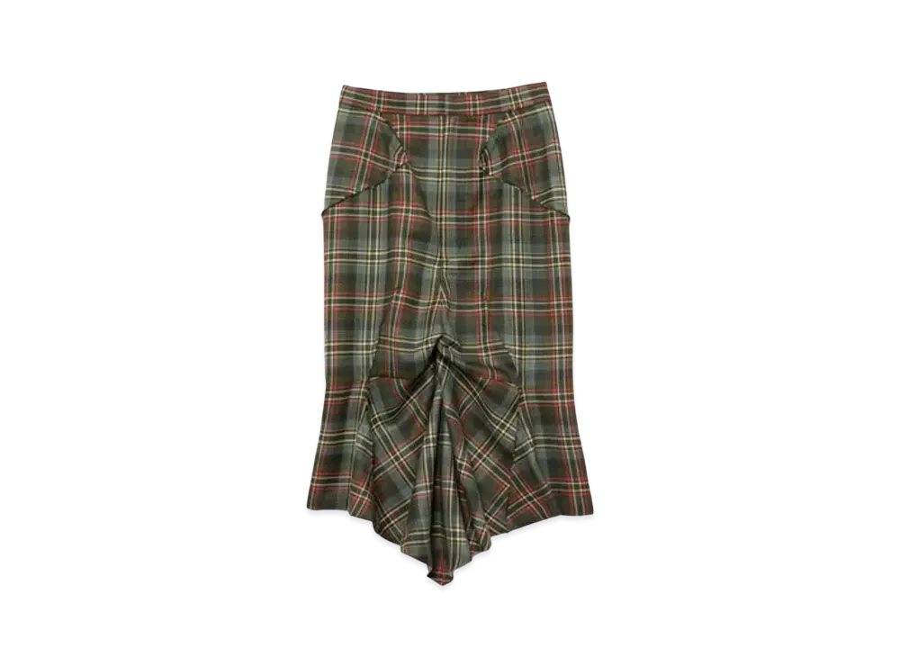 FUMIKA UCHIDA Tartan Plaid Hobble Skirt "Plaid Moss"