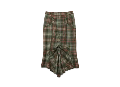 FUMIKA UCHIDA Tartan Plaid Hobble Skirt "Plaid Moss"
