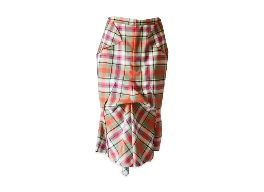 FUMIKA UCHIDA Tartan Plaid Hobble Skirt "Plaid Ivory"