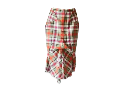 FUMIKA UCHIDA Tartan Plaid Hobble Skirt "Plaid Ivory"