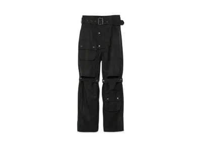 FUMIKA UCHIDA Oiled Tartan Plaid Belt Pants "Dark Navy"