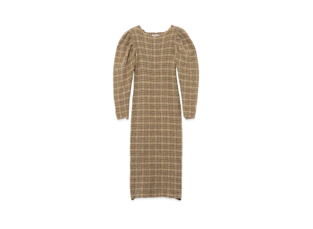 FUMIKA UCHIDA Gauze Plaid Midi Dress 