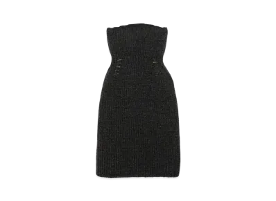FUMIKA UCHIDA Hand Knitted Bare Dress "Charcoal"