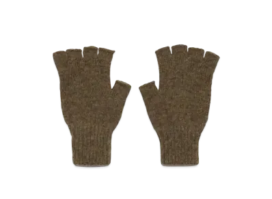 FUMIKA UCHIDA Shetland Fingerless Gloves "Khaki"