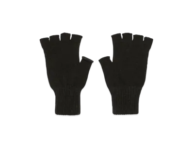 FUMIKA UCHIDA Shetland Fingerless Gloves "Black"