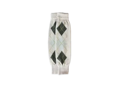 FUMIKA UCHIDA Cashmere Argyle Warmers "Ivory"