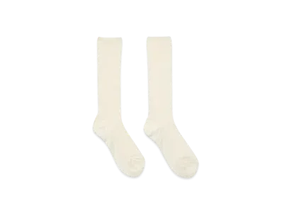 FUMIKA UCHIDA Mohair Ribbed Socks "Off White"